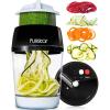 imageFullstar Vegetable Spiralizer and Slicer  Zucchini Spiralizer Noodle Maker with Sharp Stainless Steel Blades Spiralizer for Veggie Noodles Cucumber Veggie Vegetable Zoodler Kitchen Gadget 4 in 14 in 1