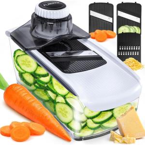 imageFullstar Mandoline Slicer for Kitchen Fruit Cutter Cheese Grater Cucumber Slicer Food Cutter ampamp Kitchen Gadgets 7 in 1 White3 in 1