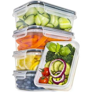 imagefullstar 20piece Food storage Containers Set with Lids Plastic LeakProof BPAFree Containers for Kitchen Organization Meal Prep Lunch Containers