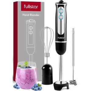 imagefullstar Immersion Blender Set 9Speed 500W Handheld Electric Hand Mixer Smoothie Blender 3in1 BlackBlack