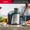 imageFullstar Juicer Machines Vegetable and Fruit 400W Compact Juicer 3quot Wide Mouth 2Speed Setting Stainless Steel BPAFree BlackBlack