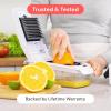 imageFullstar The Original Pro Chopper  Vegetable Chopper and Spiralizer Food Chopper with Container Fruit Slicer Kitchen Gadgets ampamp Accessories Home Essentials 14 in 1 SilverWhite