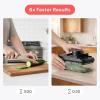 imageFullstar Daily Vegetable Chopper  Veggie Chopper Onion Potato Food Chopper amp Slicer with Container Kitchen Gadgets for Easy Prep 2in1 BlackMatte Black