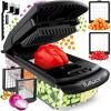 imageFullstar The Original Pro Chopper  Vegetable Chopper and Spiralizer Food Chopper with Container Fruit Slicer Kitchen Gadgets amp Accessories Home Essentials 4 in 1 Stainless SteelBlack