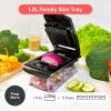 imageFullstar All in One Vegetable Chopper and Mandoline Slicer  Food Chopper with Container and Julienne Slicer Fruit Slicer Veggie Cutter Kitchen Gadgets amp Gift for Mom 8 in 1 Stainless SteelBlack