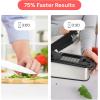 imageFullstar All in One Vegetable Chopper and Mandoline Slicer  Food Chopper with Container and Julienne Slicer Fruit Slicer Veggie Cutter Kitchen Gadgets amp Gift for Mom 8 in 1 Stainless SteelStainless Steel