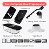 imageFullstar All in One Vegetable Chopper and Mandoline Slicer  Food Chopper with Container and Julienne Slicer Fruit Slicer Veggie Cutter Kitchen Gadgets amp Gift for Mom 8 in 1 Stainless SteelBlack