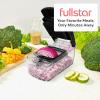 imageFullstar All in One Vegetable Chopper and Mandoline Slicer  Food Chopper with Container and Julienne Slicer Fruit Slicer Veggie Cutter Kitchen Gadgets amp Gift for Mom 8 in 1 Stainless SteelClear