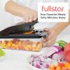 imageFullstar All in One Vegetable Chopper and Mandoline Slicer  Food Chopper with Container and Julienne Slicer Fruit Slicer Veggie Cutter Kitchen Gadgets amp Gift for Mom 8 in 1 Stainless SteelBlack