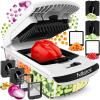 imageFullstar All in One Vegetable Chopper and Mandoline Slicer  Food Chopper with Container and Julienne Slicer Fruit Slicer Veggie Cutter Kitchen Gadgets amp Gift for Mom 8 in 1 Stainless SteelWhite