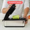 imageFullstar All in One Vegetable Chopper and Mandoline Slicer  Food Chopper with Container and Julienne Slicer Fruit Slicer Veggie Cutter Kitchen Gadgets amp Gift for Mom 8 in 1 Stainless SteelStainless Steel