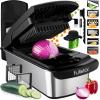 imageFullstar All in One Vegetable Chopper and Mandoline Slicer  Food Chopper with Container and Julienne Slicer Fruit Slicer Veggie Cutter Kitchen Gadgets amp Gift for Mom 8 in 1 Stainless SteelStainless Steel