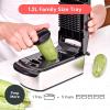 imageFullstar All in One Vegetable Chopper and Mandoline Slicer  Food Chopper with Container and Julienne Slicer Fruit Slicer Veggie Cutter Kitchen Gadgets amp Gift for Mom 8 in 1 Stainless SteelStainless Steel