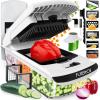imageFullstar All in One Vegetable Chopper and Mandoline Slicer  Food Chopper with Container and Julienne Slicer Fruit Slicer Veggie Cutter Kitchen Gadgets amp Gift for Mom 8 in 1 Stainless SteelWhite
