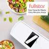 imageFullstar All in One Vegetable Chopper and Mandoline Slicer  Food Chopper with Container and Julienne Slicer Fruit Slicer Veggie Cutter Kitchen Gadgets amp Gift for Mom 8 in 1 Stainless SteelWhite