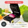 imageFullstar All in One Vegetable Chopper and Mandoline Slicer  Food Chopper with Container and Julienne Slicer Fruit Slicer Veggie Cutter Kitchen Gadgets amp Gift for Mom 8 in 1 Stainless SteelStainless Steel