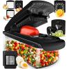 imageFullstar All in One Vegetable Chopper and Mandoline Slicer  Food Chopper with Container and Julienne Slicer Fruit Slicer Veggie Cutter Kitchen Gadgets amp Gift for Mom 8 in 1 Stainless SteelBlack