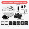 imageFullstar All in One Vegetable Chopper and Mandoline Slicer  Food Chopper with Container and Julienne Slicer Fruit Slicer Veggie Cutter Kitchen Gadgets amp Gift for Mom 8 in 1 Stainless SteelSilver