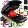 imageFullstar All in One Vegetable Chopper and Mandoline Slicer  Food Chopper with Container and Julienne Slicer Fruit Slicer Veggie Cutter Kitchen Gadgets amp Gift for Mom 8 in 1 Stainless SteelBlack