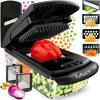 imageFullstar All in One Vegetable Chopper and Mandoline Slicer  Food Chopper with Container and Julienne Slicer Fruit Slicer Veggie Cutter Kitchen Gadgets amp Gift for Mom 8 in 1 Stainless SteelBlack
