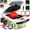 imageFullstar All in One Vegetable Chopper and Mandoline Slicer  Food Chopper with Container and Julienne Slicer Fruit Slicer Veggie Cutter Kitchen Gadgets amp Gift for Mom 8 in 1 Stainless SteelSilver