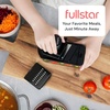image:imageFullstar Essential Mandoline Slicer for Kitchen  SpaceSaving 4in1 Fruit Cutter Cucumber Slicer Julienne Peeler Cheese GraterBlack
