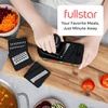 image:imageFullstar Essential Mandoline Slicer for Kitchen  SpaceSaving 4in1 Fruit Cutter Cucumber Slicer Julienne Peeler Cheese GraterBlack