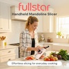 image:imageFullstar 2in1 Handheld Mandoline Slicer for Kitchen  4 Thickness Settings Vegetable Food Onion Slicer Sharp Julienne Blade Stainless Steel Guard Easy to Use Veggie Slicer amp Fruit Cutter BlackWhite