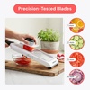 image:imageFullstar 2in1 Handheld Mandoline Slicer for Kitchen  4 Thickness Settings Vegetable Food Onion Slicer Sharp Julienne Blade Stainless Steel Guard Easy to Use Veggie Slicer amp Fruit Cutter BlackWhite