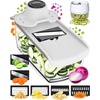 image:imageFullstar Mandoline Slicer for Kitchen Fruit Cutter Cheese Grater Cucumber Slicer Julienne Peeler Food Cutter amp Kitchen Gadgets amp Gifts with Safety Glove 9 in 1 WhiteWhite