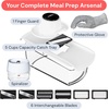 image:imageFullstar Mandoline Slicer for Kitchen Fruit Cutter Cheese Grater Cucumber Slicer Julienne Peeler Food Cutter amp Kitchen Gadgets amp Gifts with Safety Glove 9 in 1 WhiteWhite