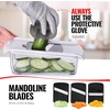 image:imageFullstar Mandoline Slicer for Kitchen Fruit Cutter Cheese Grater Cucumber Slicer Julienne Peeler Food Cutter amp Kitchen Gadgets amp Gifts with Safety Glove 9 in 1 WhiteWhiteBlack