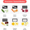 image:imageFullstar Mandoline Slicer for Kitchen Fruit Cutter Cheese Grater Cucumber Slicer Julienne Peeler Food Cutter amp Kitchen Gadgets amp Gifts with Safety Glove 9 in 1 WhiteBlack
