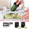 image:imageFullstar Mandoline Slicer for Kitchen Fruit Cutter Cheese Grater Cucumber Slicer Julienne Peeler Food Cutter amp Kitchen Gadgets amp Gifts with Safety Glove 9 in 1 WhiteWhiteBlack