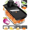 image:imageFullstar Mandoline Slicer for Kitchen Fruit Cutter Cheese Grater Cucumber Slicer Julienne Peeler Food Cutter amp Kitchen Gadgets amp Gifts with Safety Glove 9 in 1 WhiteBlack