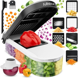 image:imageFullstar Core Vegetable Chopper  Chop and Slice Lid  Food Chopper with Container Veggie Chopper Fruit Slicer Onion Dicer  Meal Prep Essential  Kitchen Gadgets and Gifts 9in1 WhiteBlackWhiteBlack